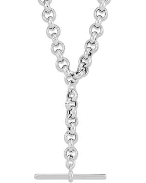Saks Fifth Avenue Sterling Rolo Lariat Pendant Necklace - White