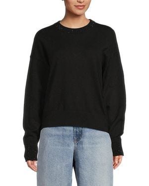 GOOD AMERICAN Drop Shoulder Sweater - Black