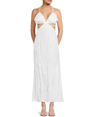 Izayla Crinkle Taffeta Maxi Dress - White