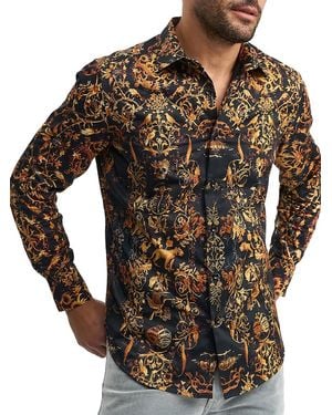 Robert Graham Brut Printed Button-Front Shirt - Brown
