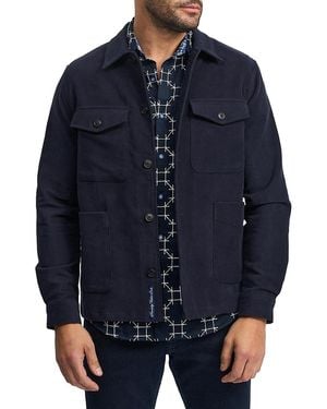 Robert Graham Rowland Cotton Shirt Jacket - Blue