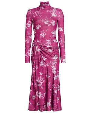Cinq À Sept Warm Carnation Johnson Midi-Dress - Pink