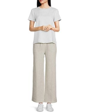 Saks Fifth Avenue 100% Linen T-Shirt - White