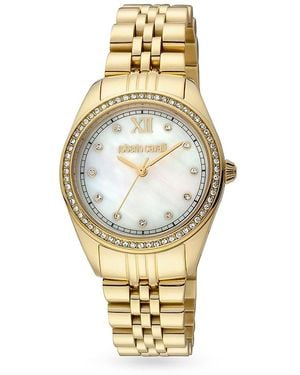 Roberto Cavalli 31Mm Stainless Steel & Crystal Bracelet Watch - Metallic