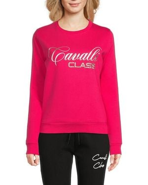 Cavalli Class by Roberto Cavalli Logo Sweatshirt - Pink