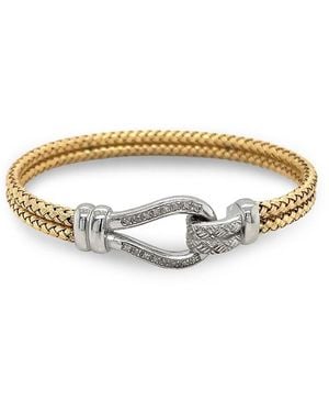 Meshmerise 18K Vermeil & 0.1 Tcw Diamond Bit Bangle Bracelet - White