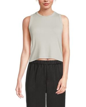 Rag & Bone Essie Ribbed Cotton-Blend Tank - Gray
