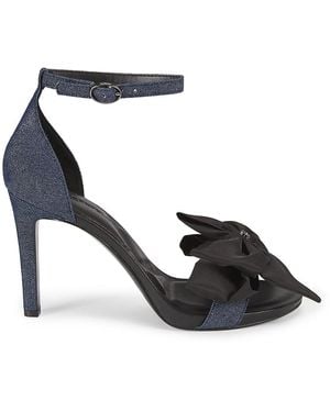 Karl Lagerfeld Kenz 90Mm Bow Denim Sandals - Black