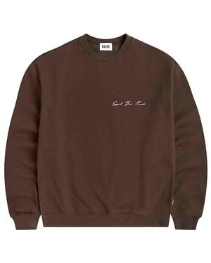 KROST Support Your Friends Crewneck Logo Sweatshirt - Brown