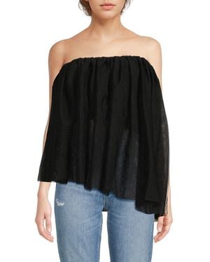 Et Ochs Palmer Asymmetric Off The Shoulder Top - Black