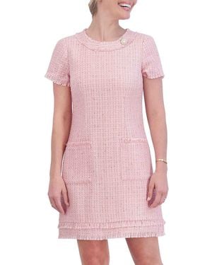 Eliza J Roundneck Sheath Minidress - Pink