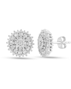 Effy 14K & 0.61 Tcw Diamond Stud Earrings - White