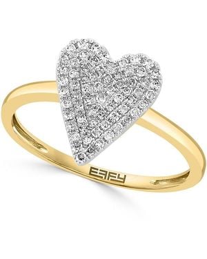 Effy 14K & 0.33 Tcw Diamond Ring - Metallic