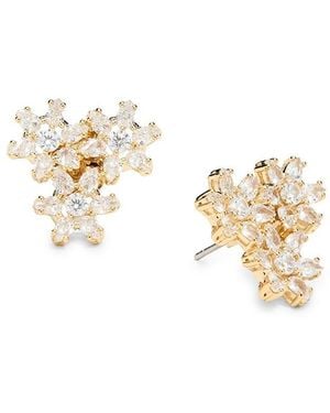 Adriana Orsini 18K Goldplated & Cubic Zirconia Wild Flower Cluster Earrings - White