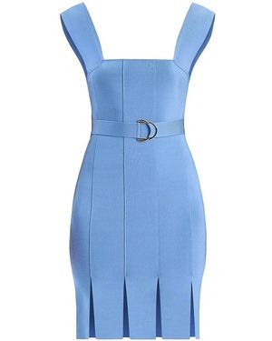 Hervé Léger Stella Belted Bandage Minidress - Blue