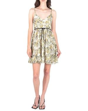 SECRET MISSION Super Natural Benazir Floral Mini Dress