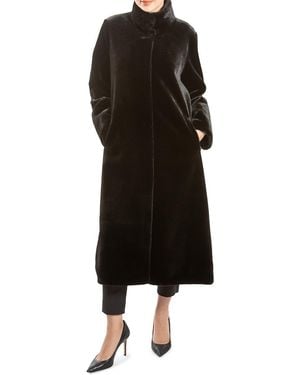 Belle Fare Reversible Long Swing Coat - Black