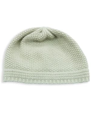 Portolano Seed Stitch Cashmere Beanie - Green