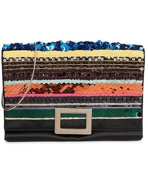 Roger Vivier Sequin Shoulder Bag - Black