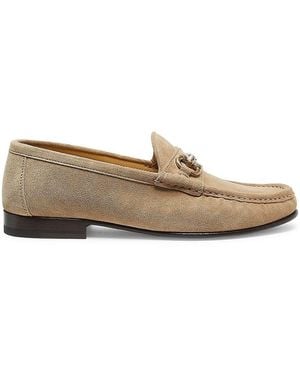 Brunello Cucinelli Suede Link Loafers - Natural