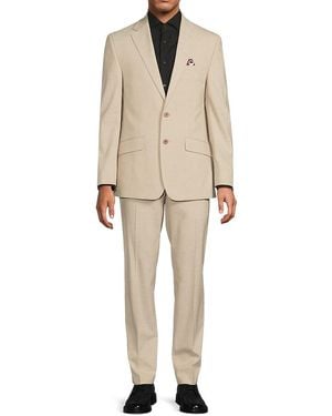 Ben Sherman Textured Slim Fit Suit - Natural