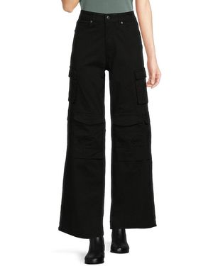 RETROD Capria Wide Leg Cargo Pants - Black
