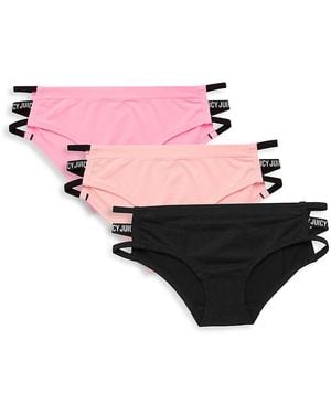 Juicy Couture 3-pack Strappy Bikini Panties - Pink