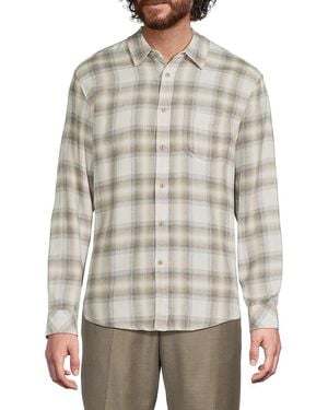 Rails Lennox Plaid Cotton-blend Button-down Shirt - Gray
