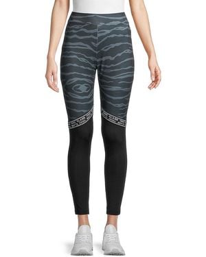 Cavalli Class by Roberto Cavalli Logo Tape Leggings - Black