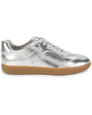 Saks Fifth Avenue Pl Spunky Metallic Platform Sneakers - White