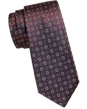Canali Medallion Silk Tie - Multicolor