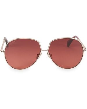 Max Mara 60Mm Aviator Sunglasses - Pink