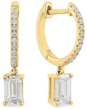 Saks Fifth Avenue 14K & 1.08 Tcw Lab-Grown Diamond Drop Earrings - Metallic