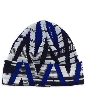 Missoni Zig-Zag Wool-Blend Beanie - Blue