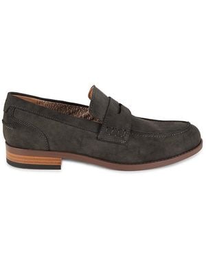 Tommy Hilfiger Yoron Faux Suede Penny Loafers - Black