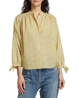 Doen O'Keeffe Floral-Printed Top - Blue