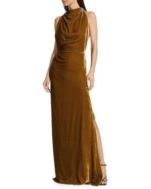 Proenza Schouler Velvet Twist-Back Gown - Multicolour