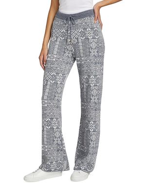 Stellae Dux Patchwork Jacquard Knit Trousers - Grey
