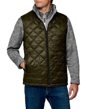 Thermostyles Diamond Quilted Reversible Puffer Vest - Green