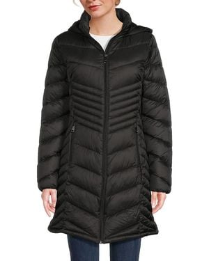 Calvin Klein Walker Packable Hooded Puffer Coat - Black