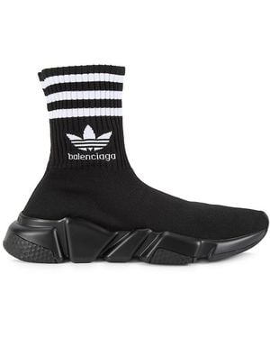 Balenciaga 40Mm Speed Logo Sock Sneakers - Black
