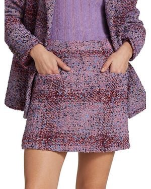 ENA PELLY Neve Tweed Miniskirt - Purple