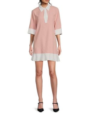 RED Valentino Two-tone A-line Minidress - Pink