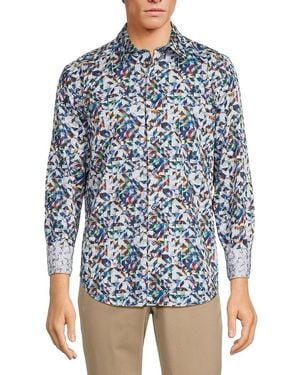 Robert Graham 'Railton Classic Fit Print Shirt - Blue