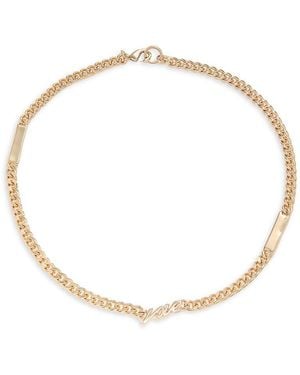 AllSaints Goldtone Love Cuban Chain Necklace/18' - White