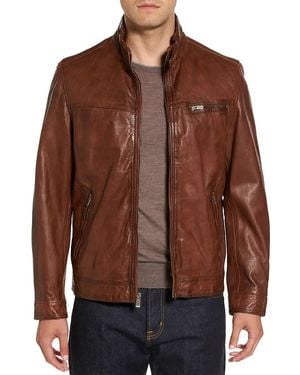 Missoni Washed Lambskin Leather Jacket - Brown