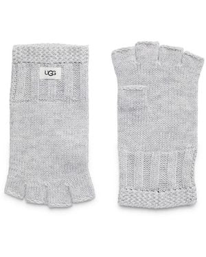 UGG Knit Fingerless Gloves - White