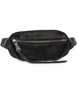 Aimee Kestenberg Milan Novelty Leather And Cow Fur Belt Bag - Black