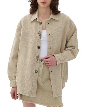 Nocturne Embroidered Denim Shirt - Natural