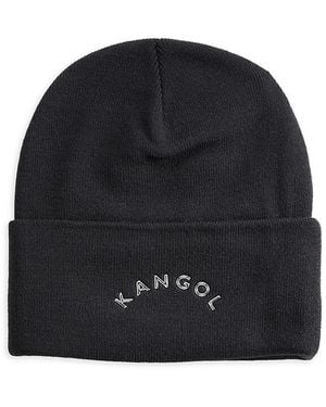 Kangol Logo Cuff Beanie - Black